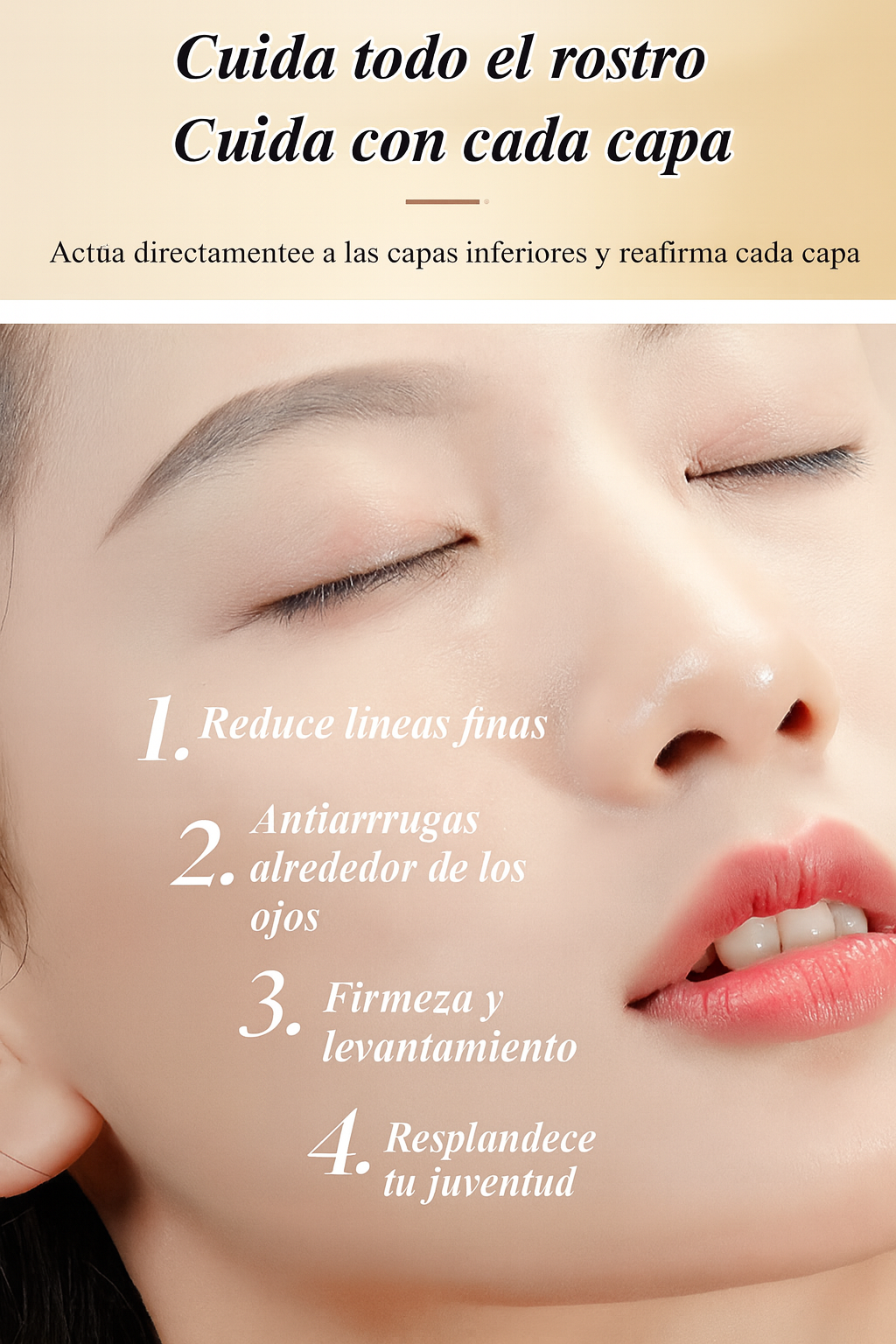 Colageno GOLD - Cuidado hidratante profundo minimiza las arrugas y renueva la piel